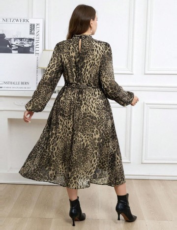 Rochie midi Shein Curve+, mix culori