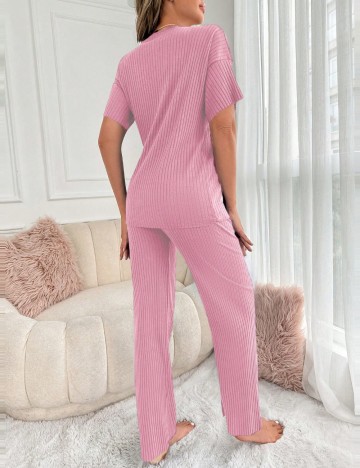 Compleu pijamale Shein, roz