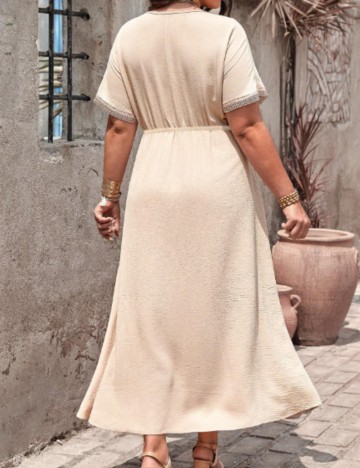Rochie maxi Shein Curve+, bej