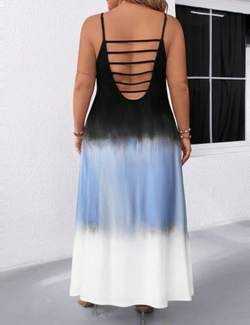 Rochie maxi Shein Curve+, mix culori