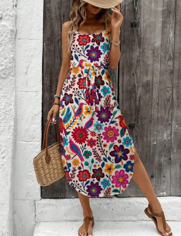 Rochie maxi Shein, mix culori
