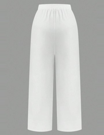 Pantaloni Shein Curve+, alb