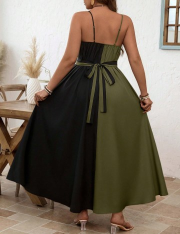 Rochie maxi Shein Curve+, mix culori