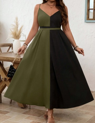 Rochie maxi Shein Curve+, mix culori