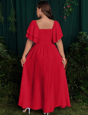 Rochie maxi Shein Curve+, roșu