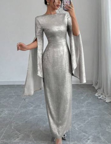 Rochie maxi Shein, argintiu