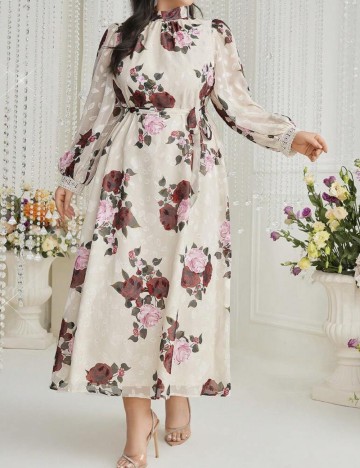 Rochie maxi Shein Curve+, mix culori