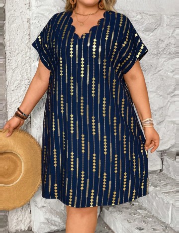 Rochie mini Shein Curve+, mix culori