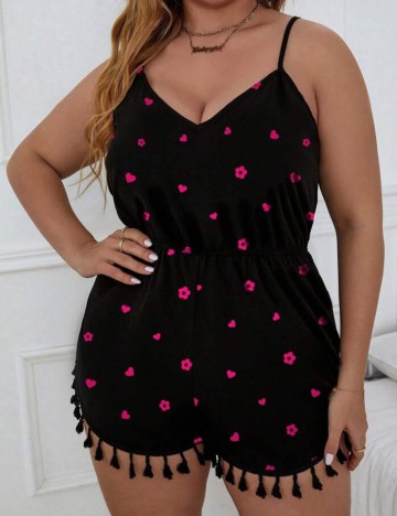 Salopetă scurtă Shein Curve+, negru