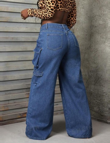 Jeans Shein, albastru