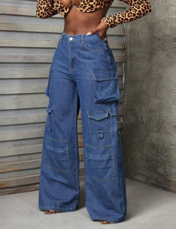 Jeans Shein, albastru