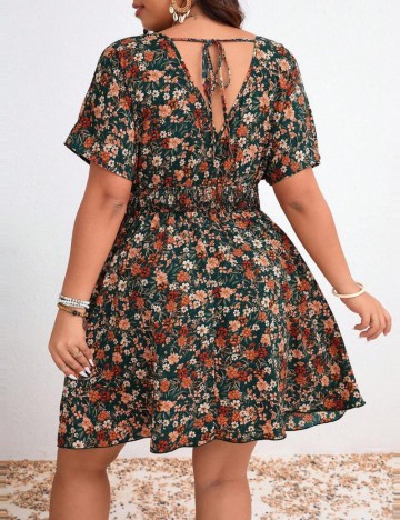 Rochie mini Shein Curve+, floral print