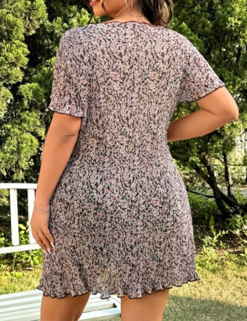 Rochie mini Shein Curve+, mix culori