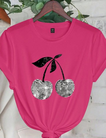 Tricou Shein Curve+, roz