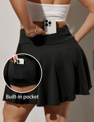 Fustă mini Shein Curve+, negru