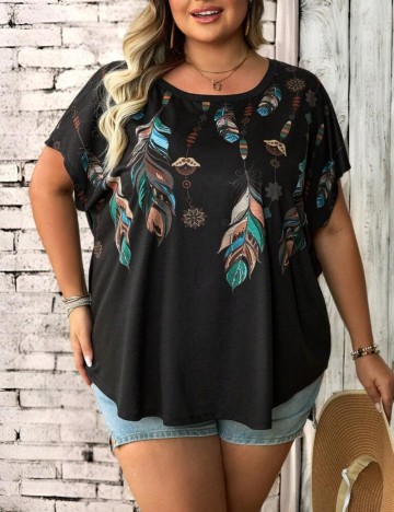 Tricou Shein Curve+, mix culori