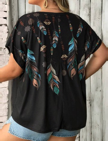 Tricou Shein Curve+, mix culori
