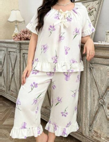 Compleu pijamale Shein Curve+, mix culori