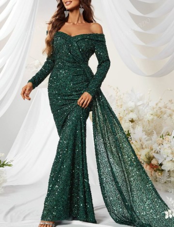 Rochie de ocazie Shein, verde