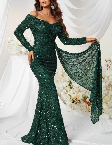 Rochie de ocazie Shein, verde