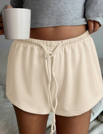 Pantaloni scurți Shein, crem