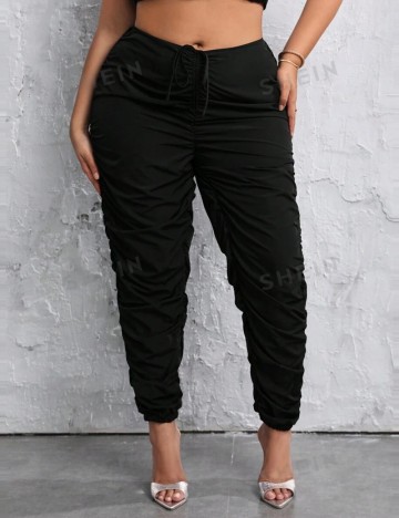 Pantaloni Shein Curve+, negru