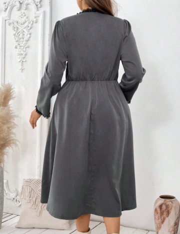 Rochie maxi Shein Curve+, gri