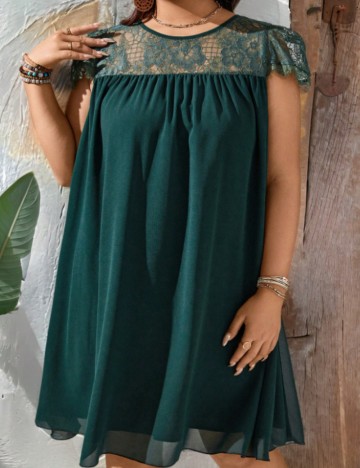 Rochie mini Shein Curve+, verde