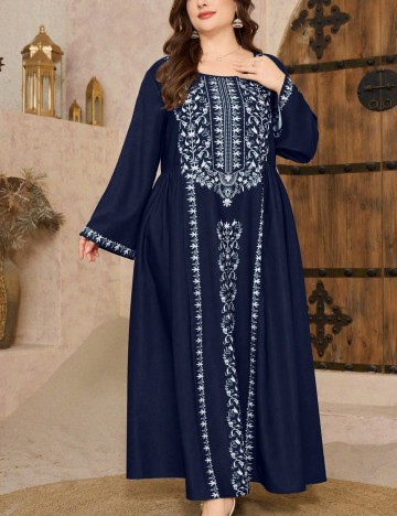 Rochie maxi Shein Curve+, albastru