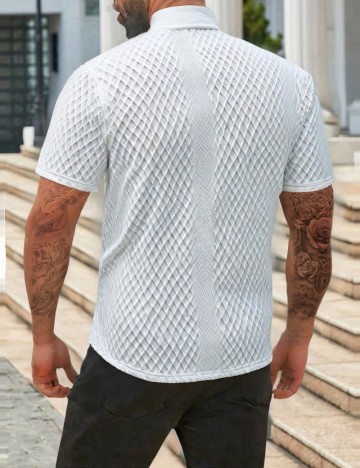 Tricou MANFINITY by Shein, alb