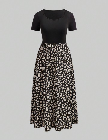 Rochie midi Shein Curve+, mix culori
