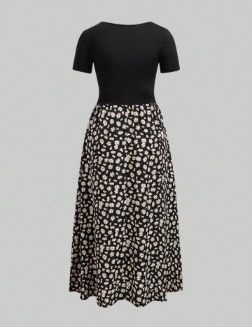 Rochie midi Shein Curve+, mix culori