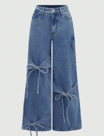 Jeans Romwe by Shein, albastru
