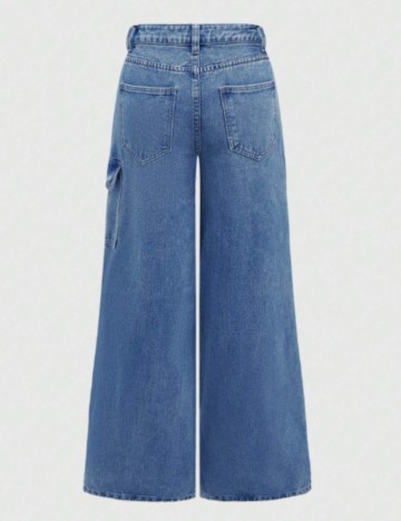 Jeans Romwe by Shein, albastru