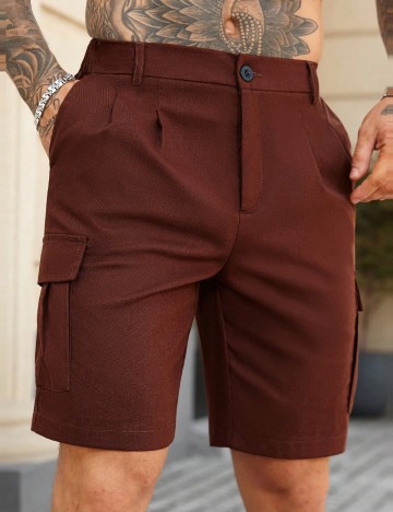 Pantaloni scurți MANFINITY by Shein, maro