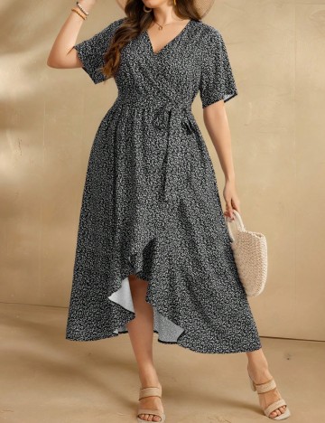 Rochie midi Shein Curve+, mix culori