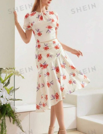 Rochie midi Shein, crem