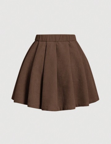 Fustă mini Shein Curve+, maro