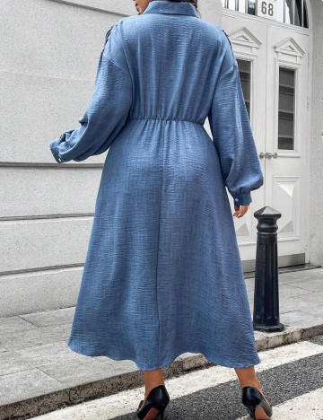 Rochie midi Shein Curve+, albastru