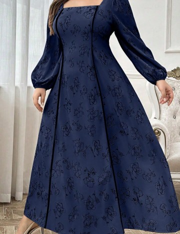 Rochie maxi Shein Curve+, albastru
