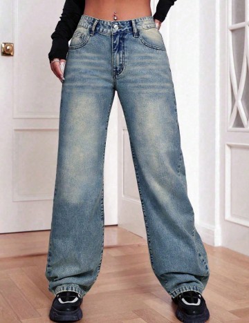 Jeans Shein, albastru