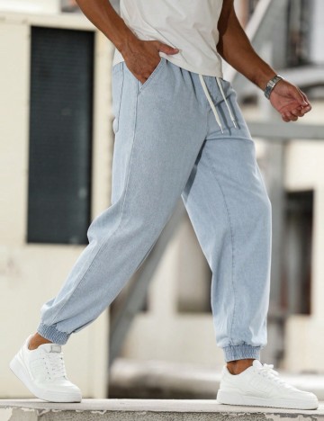 Jeans MANFINITY by Shein, albastru