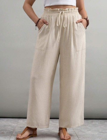 Pantaloni Shein Curve+, bej