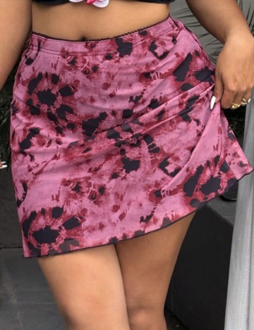 Fustă mini Shein Curve+, roz