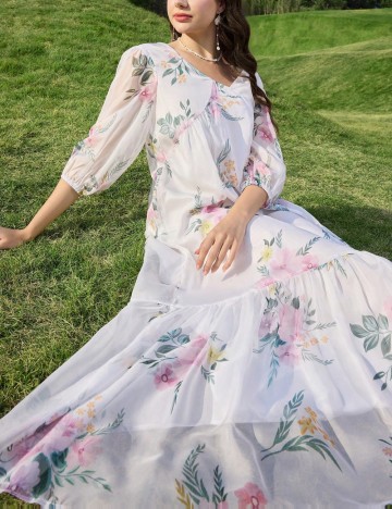 Rochie maxi Shein, alb
