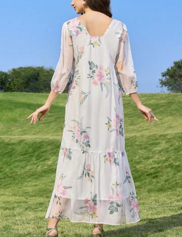 Rochie maxi Shein, alb