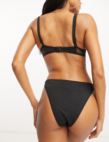 Costum de baie întreg Wolf & Whistle, negru