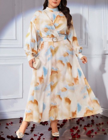 Rochie maxi Shein Curve+, mix culori
