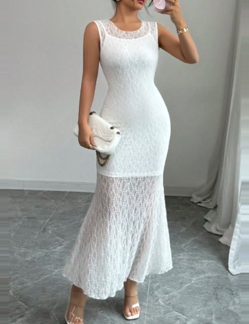 Rochie midi Shein, alb