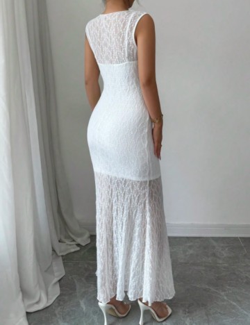 Rochie midi Shein, alb
